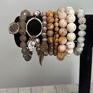Assorted Multi-Color Beaded Bracelet Set